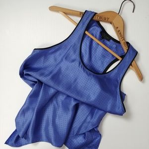 Rag & Bone Silk Celeste Dot Blue Tank